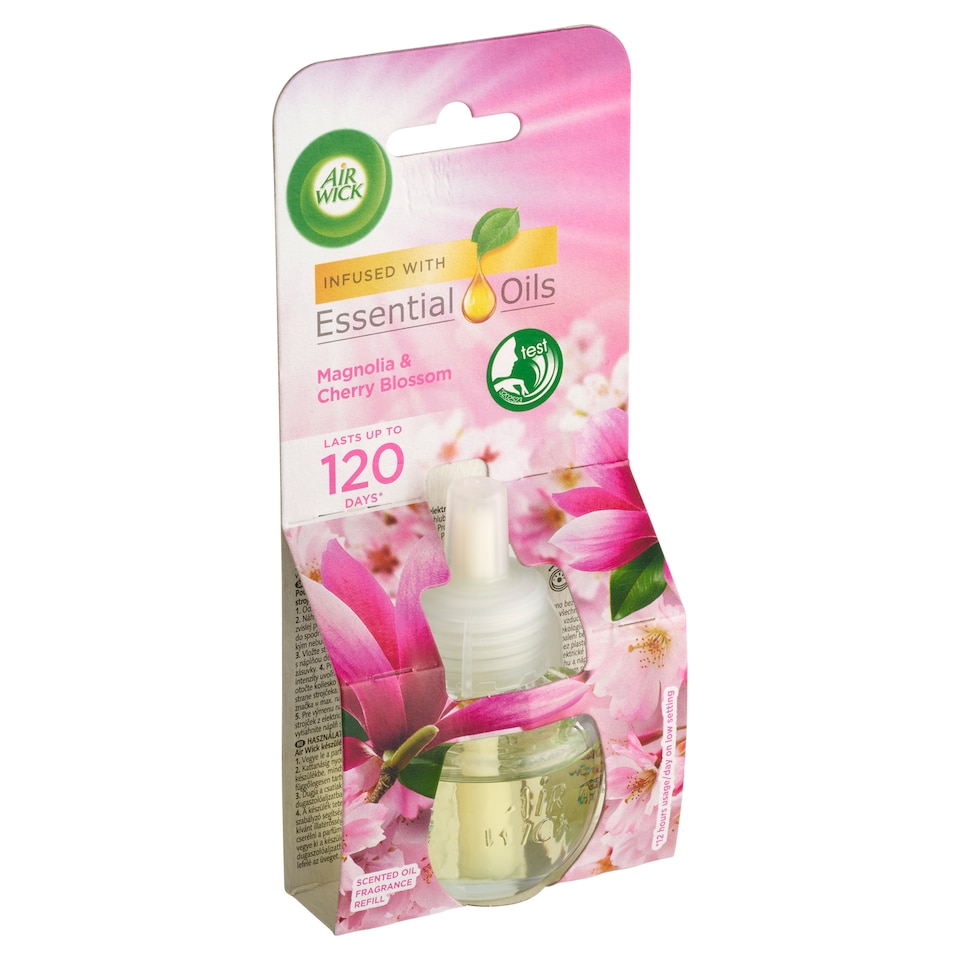 image 1 of Air Wick Essential Oils Scented Oil Fragrance Refill Magnolia & Cherry Blossom 19ml