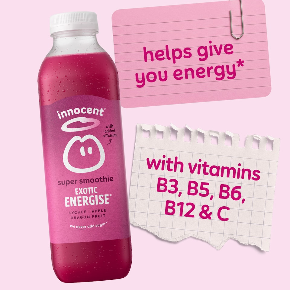 image 1 of Innocent Super Smoothie Lychee, Apple & Dragon Fruit with Vitamins 750ml