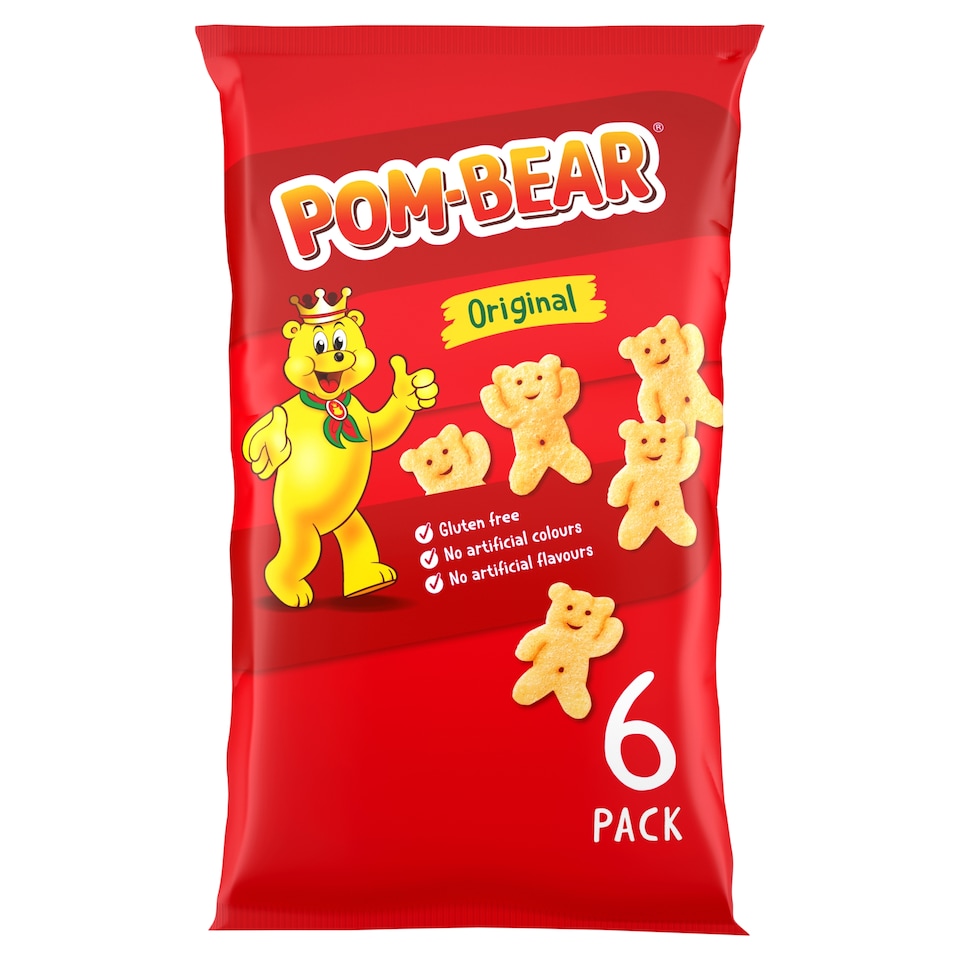 image 1 of Pom-Bear Original Multipack Crisps 6x13g
