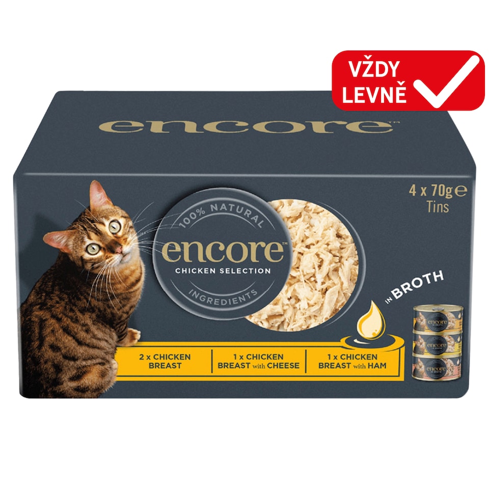 Encore Cat Multipack konzerva kuřecí výběr 8 x 70g
