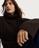 image 2 of F&F Cable Knit Roll Neck Jumper with Wool in Brown