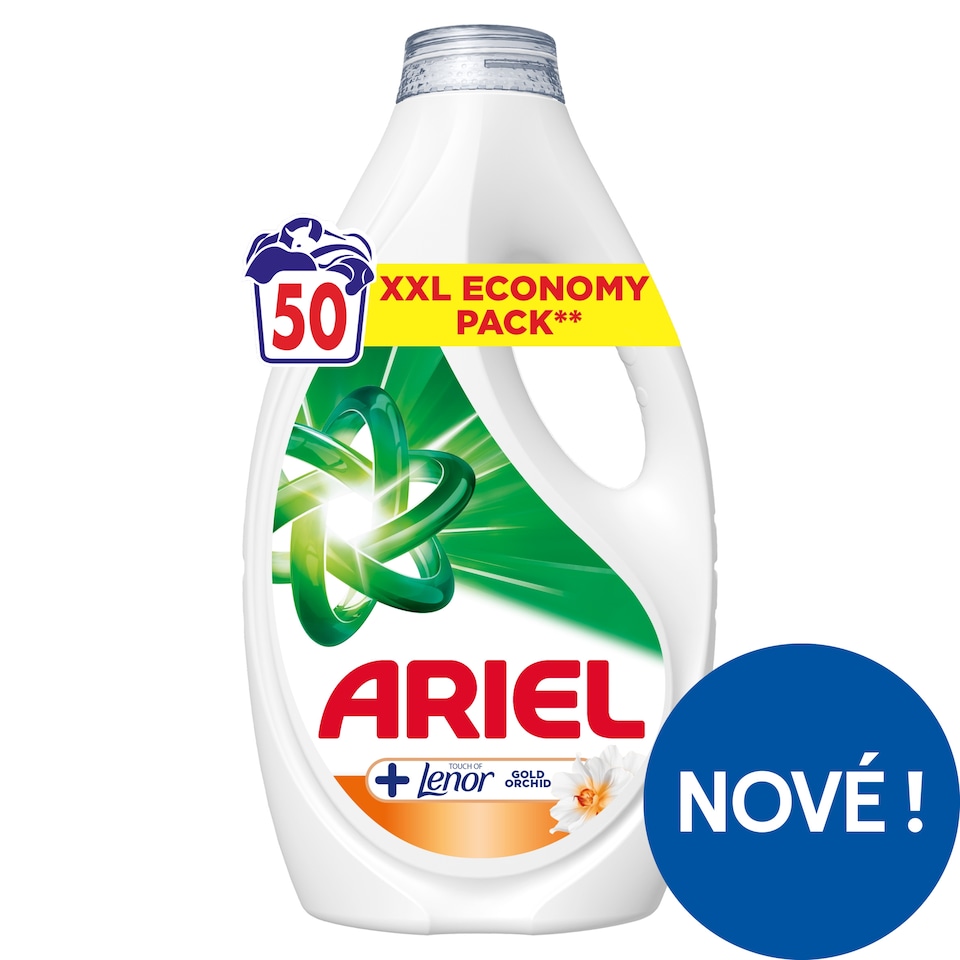 Obrázek 1 pro produkt Ariel Tekutý Prací Prostředek, +Touch Of Lenor Gold Orchid, 2.25l, 50 Praní