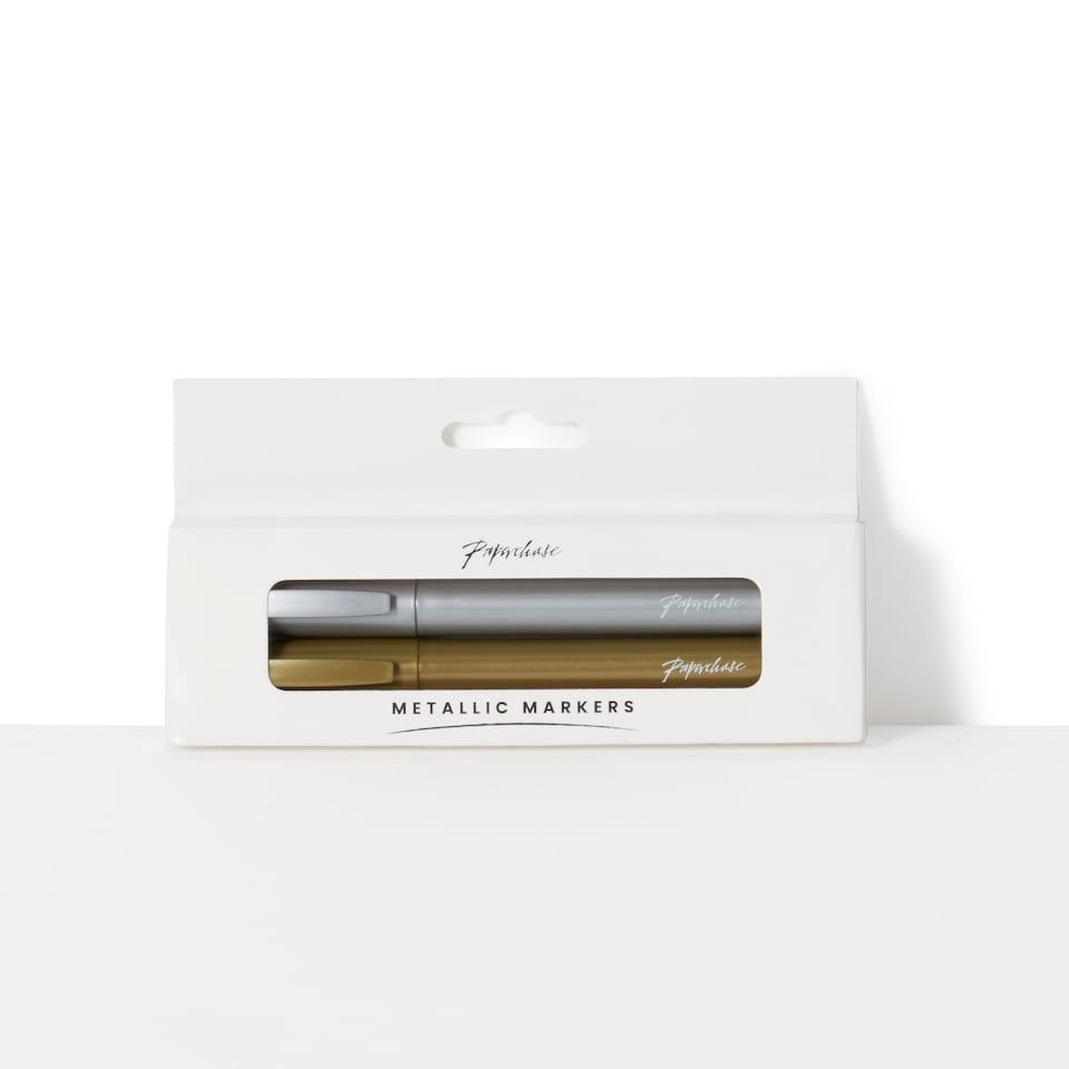 image 1 of Paperchase 2PK Metallic Permanent Markers