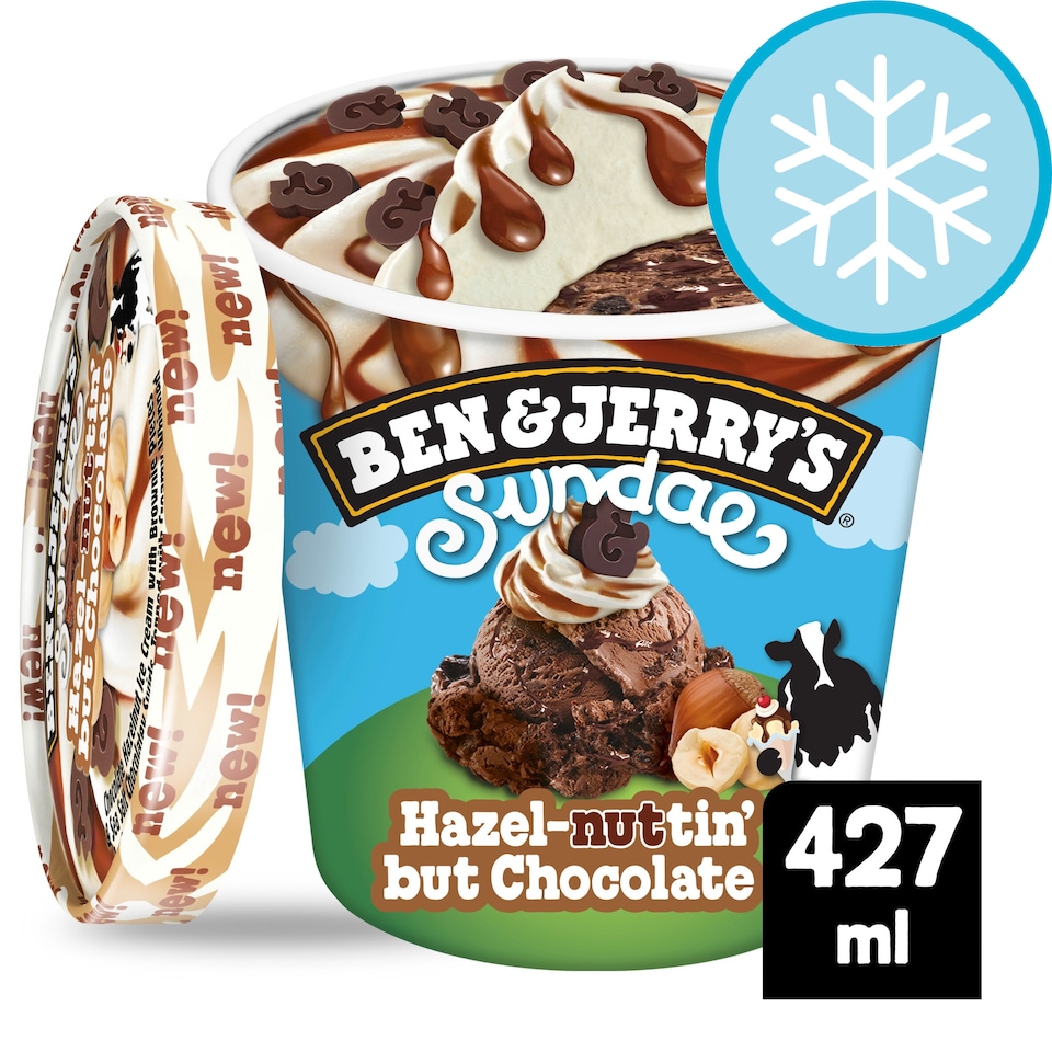 image 1 of Ben & Jerry's Sundae Hazel-Nuttin But Chocolate Ice Cream Tub 427ml
