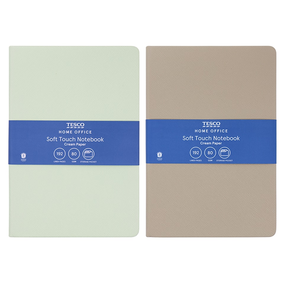 T. Assorted Soft Touch Notebook 192 Pages A5