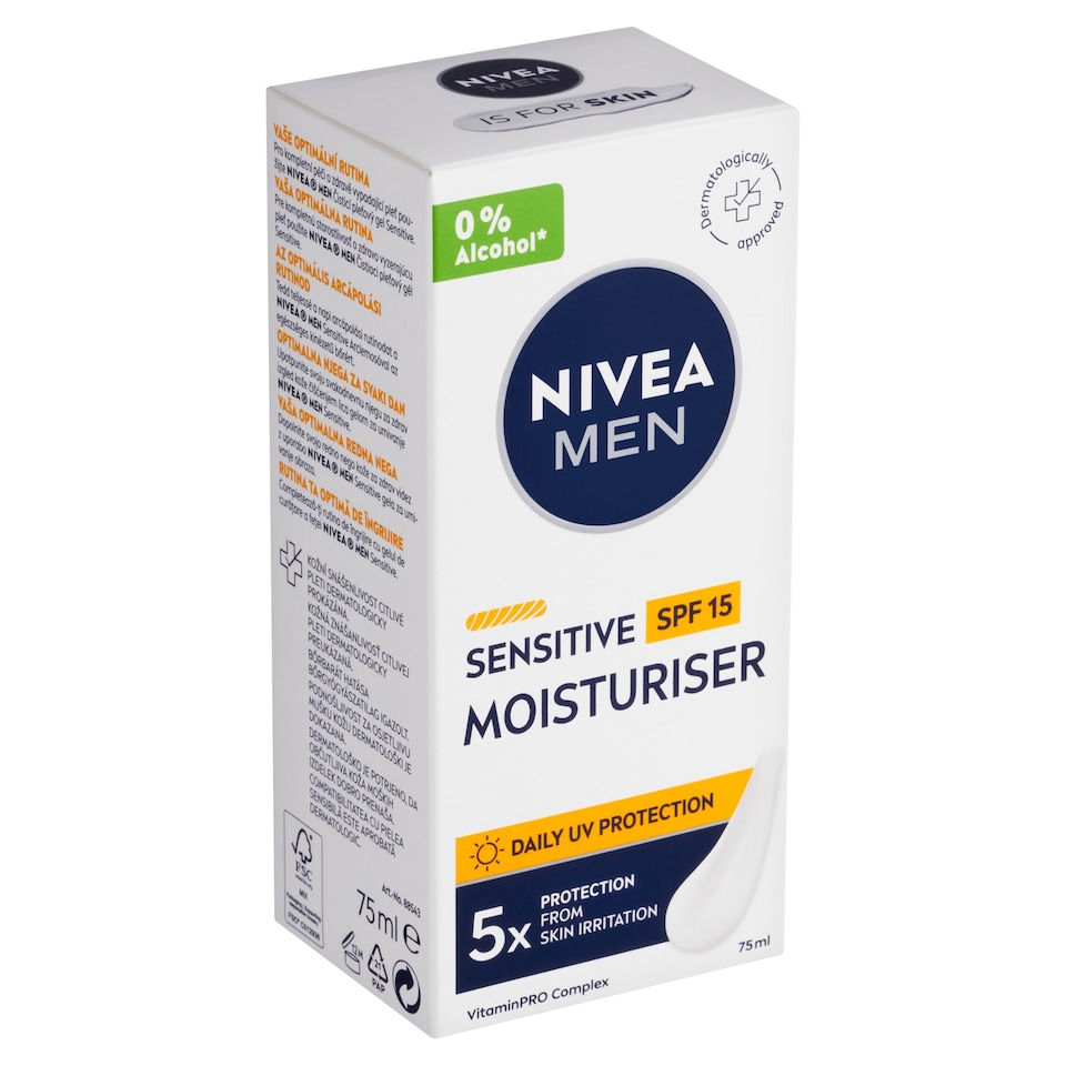 obrázok 1 z Nivea Men Sensitive Ochranný pleťový krém OF 15 75 ml