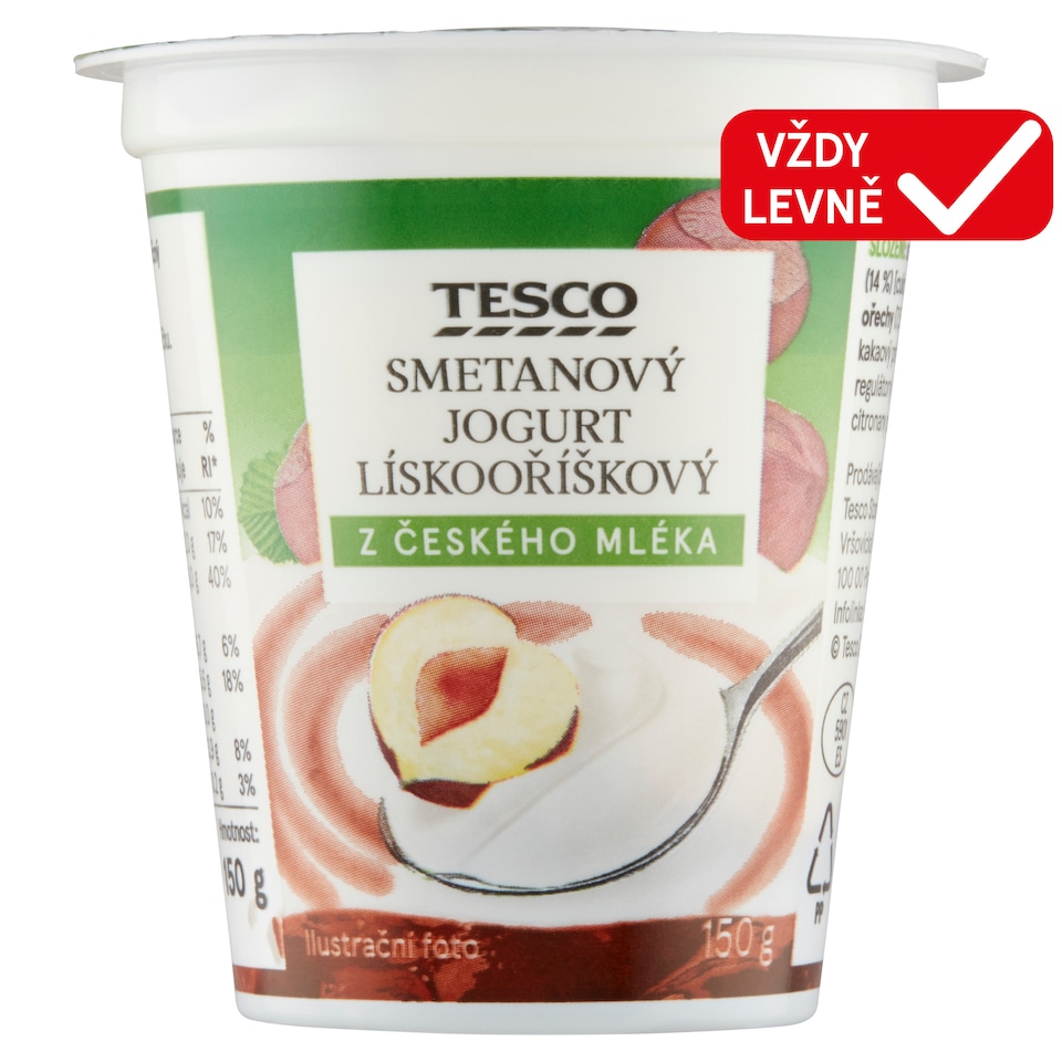 Tesco Creamy Hazelnut Yogurt 150g