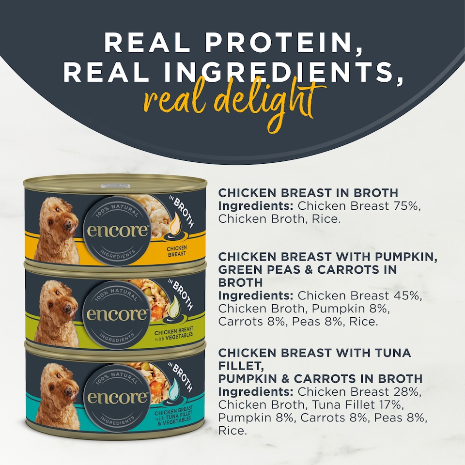 image 1 of Encore Dog Tins Chicken Selection in Broth 8x156g