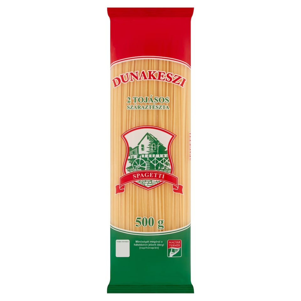 Dunakeszi spagetti 2 tojásos száraztészta 500 g