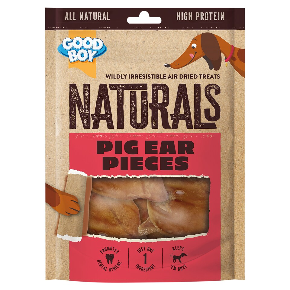 Good Boy Pig Ear Pieces Dog Chew Treats 10 Pack