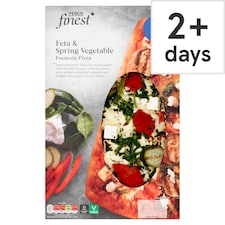 TESCO FINEST FETA & SPRING VEGETABLE FOCACCIA 643g