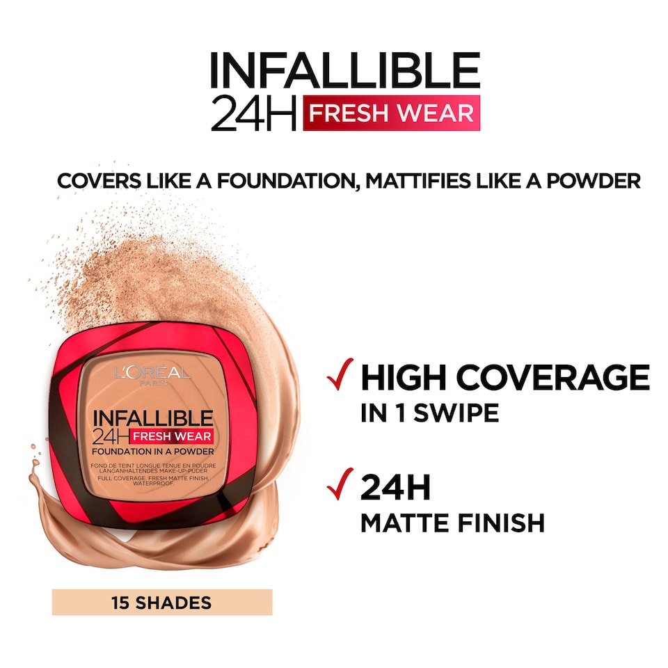 image 1 of L'Oreal Infallible 24 Hour Foundation Powder Vanilla 9G