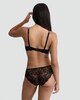 image 3 of F&F Leopard Print Lace Trim Push Up Bra in Multi