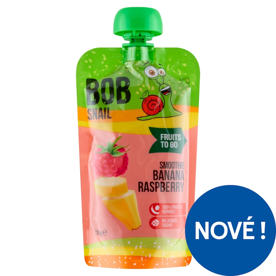 image 1 of Šnek Bob Smoothie Banana Raspberry 120g