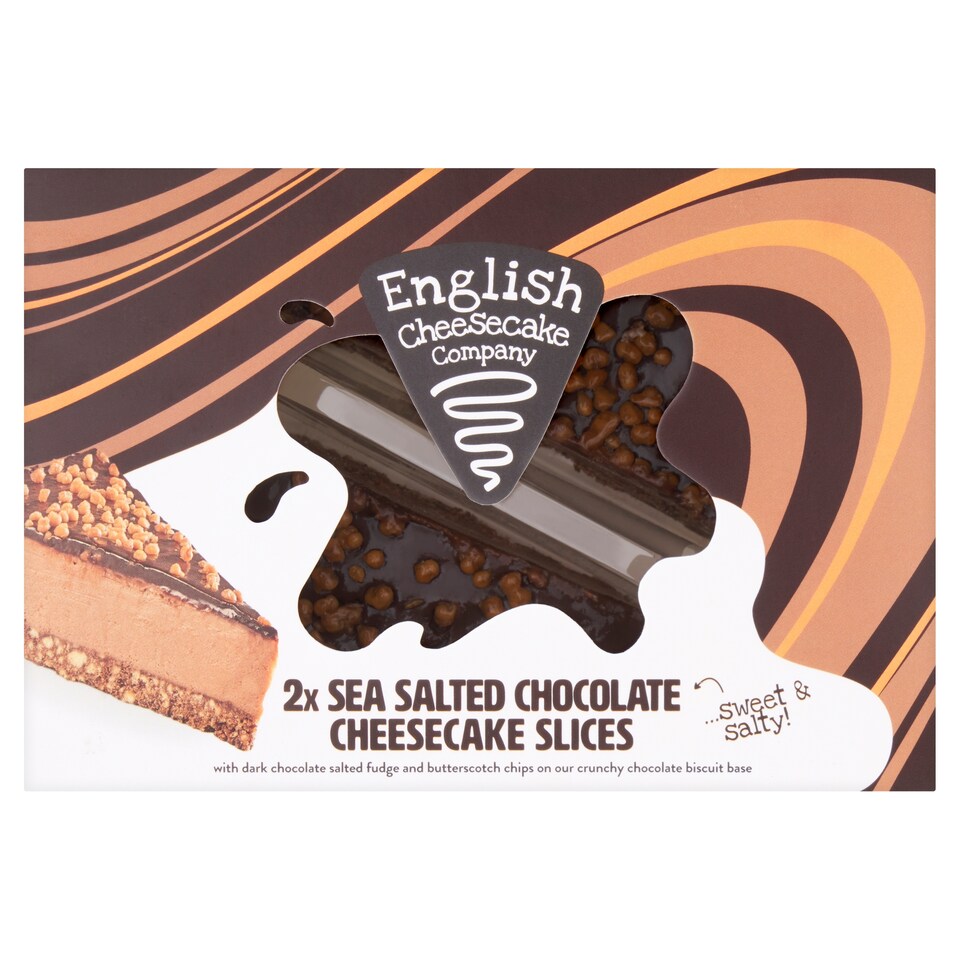 English Cheesecake Company 2 Salted Chocolate Cheesecake Slices 214g