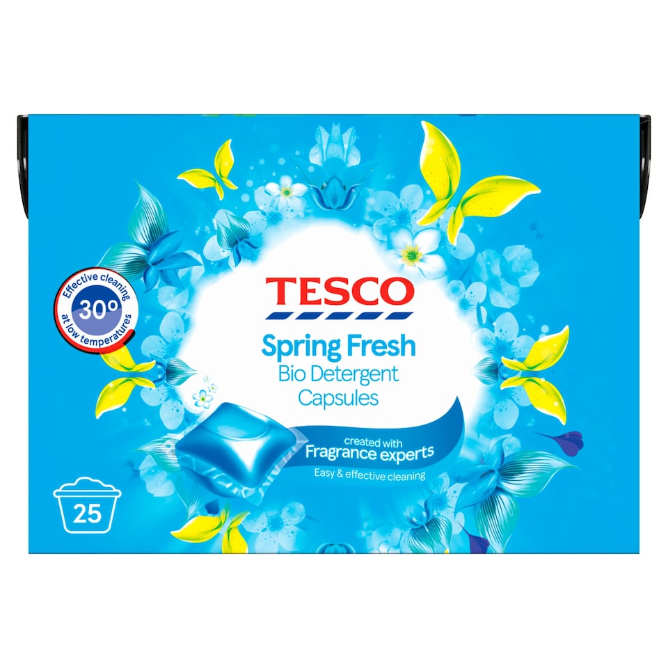 Tesco Spring Fresh Bio Detergent Capsules 25W 425ml