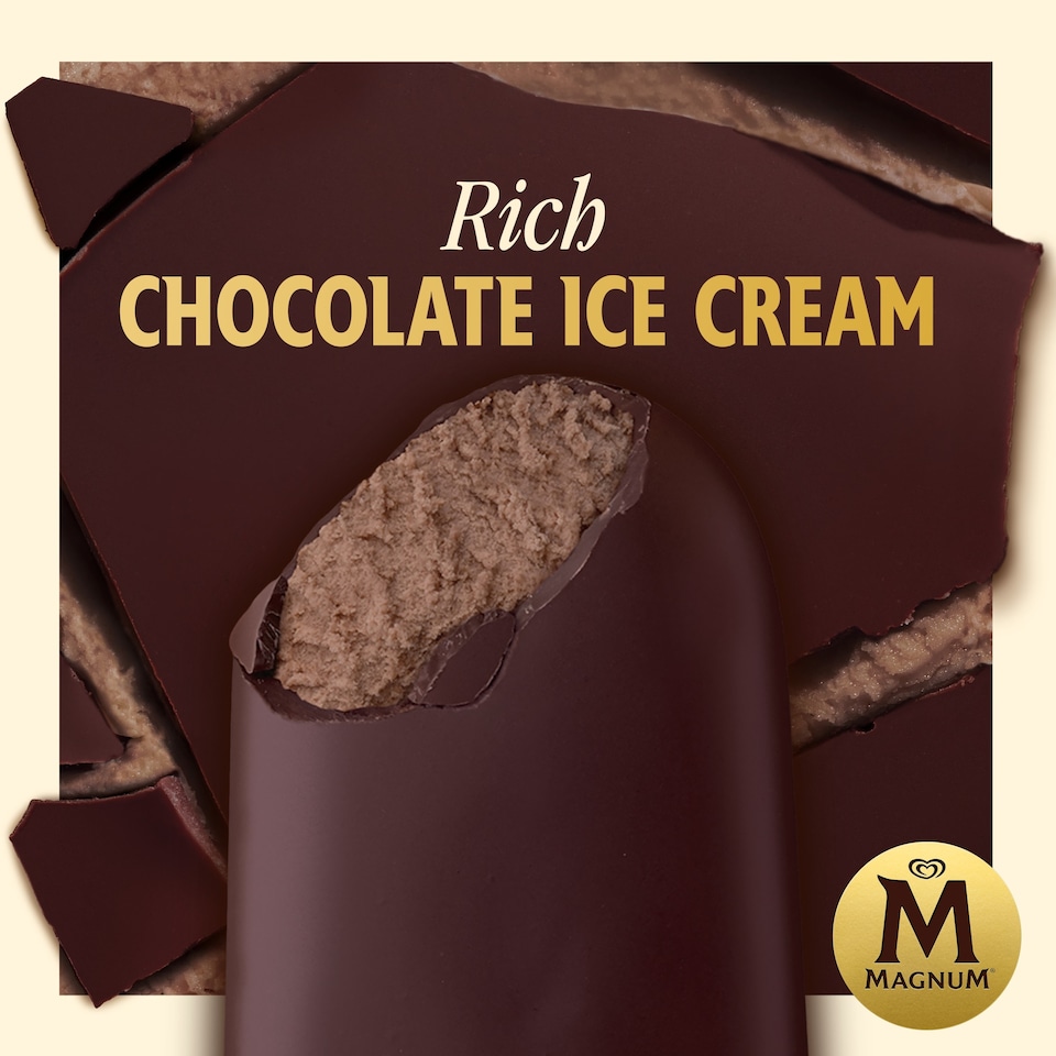 image 1 of Magnum Collection Intense Dark Chocolate Ice Cream Sticks 3 x 100ml