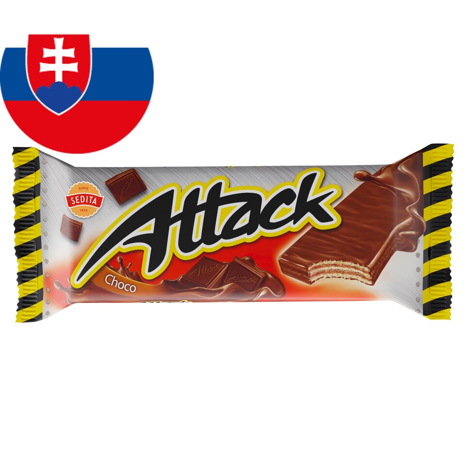 Sedita Attack Crispy Wafers with Chocolate Cream Filling in Cocoa Coating 30 g