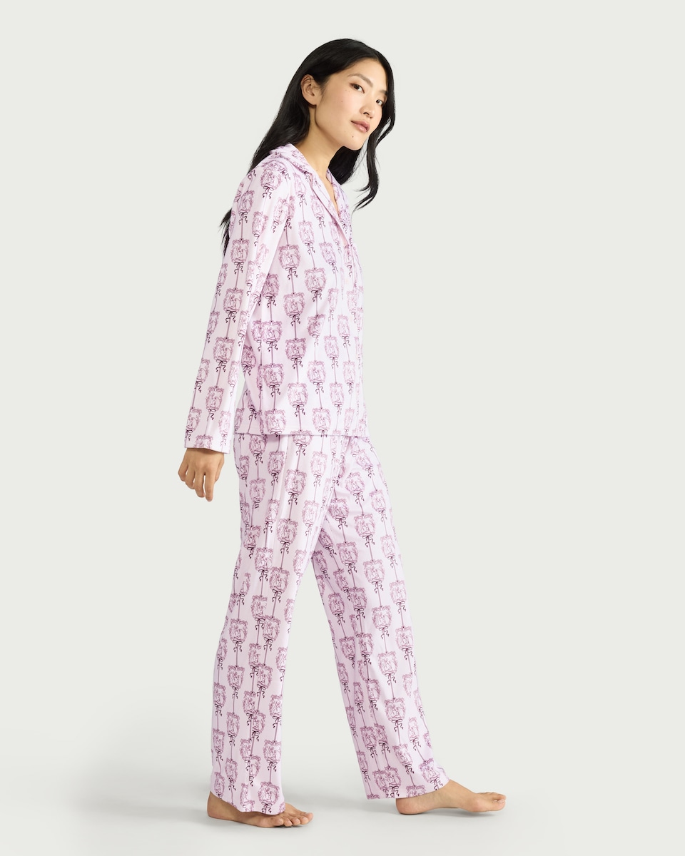 image 1 of Disney Lady and the Tramp Fleece Pyjama Set in Pink