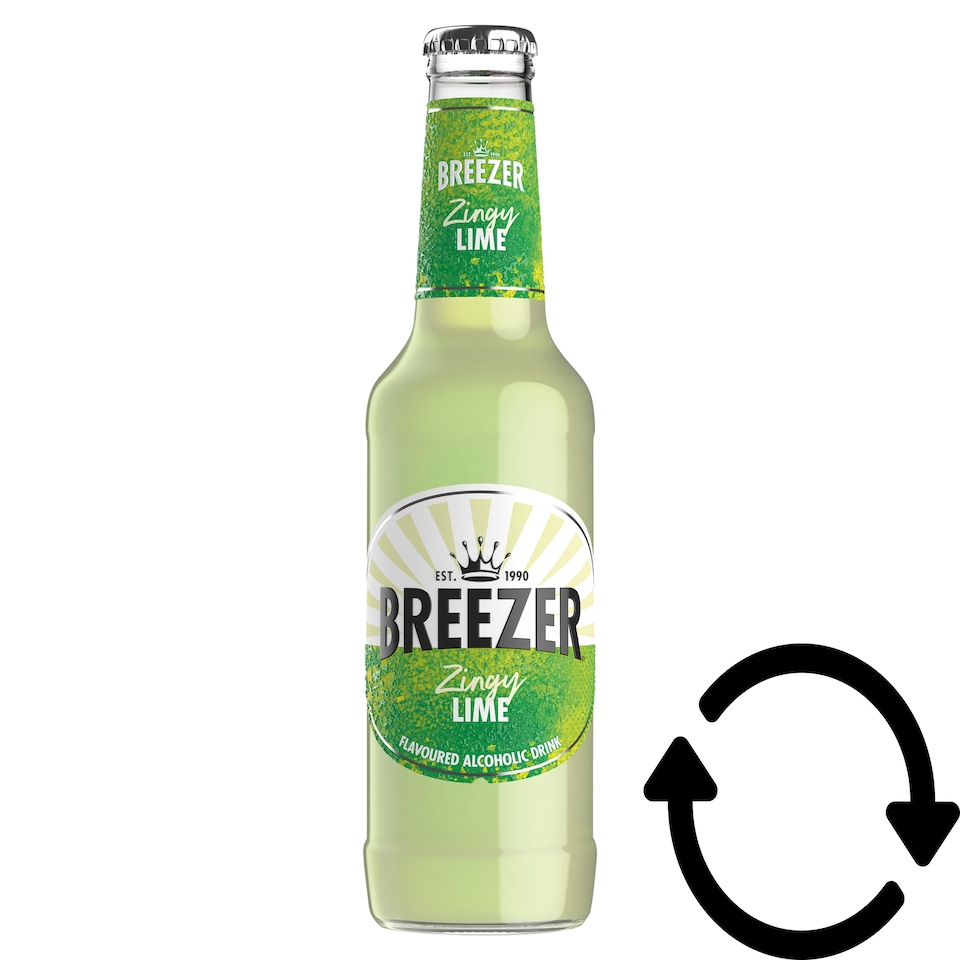 Breezer Lime Flavoured Alcoholic Drink 4% 275 ml