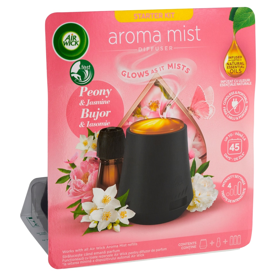 image 1 of Air Wick Aroma Diffuser + Refill Peony and Jasmine 20ml