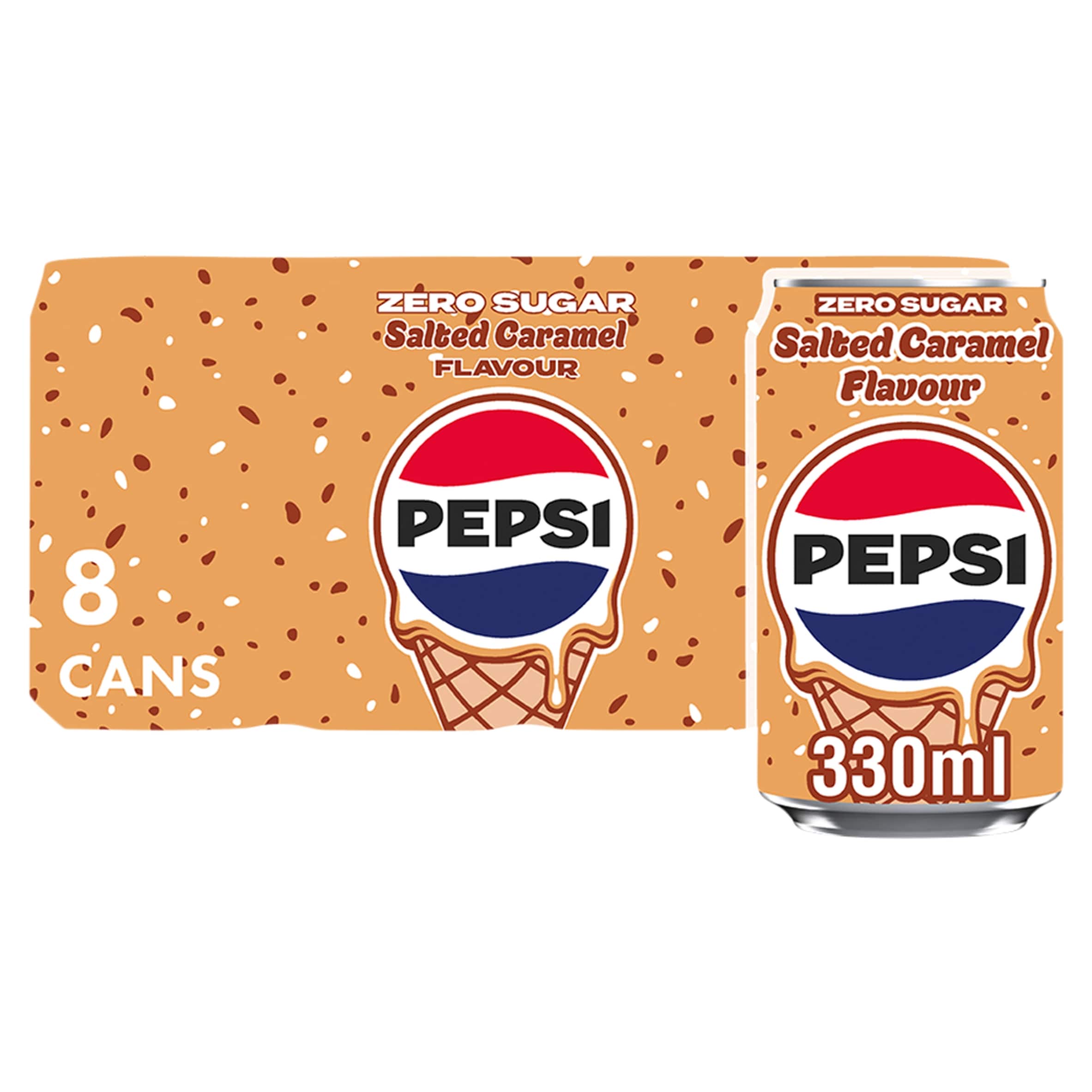 Pepsi Zero Sugar Salted Caramel Flavour 8 x 330ml