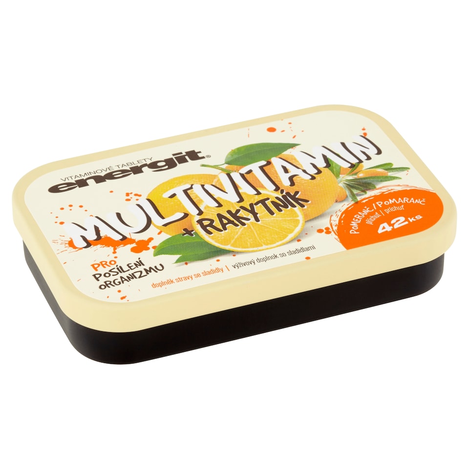 Obrázek 1 pro produkt Energit Multivitamin + rakytník příchuť pomeranč 42 ks 38g