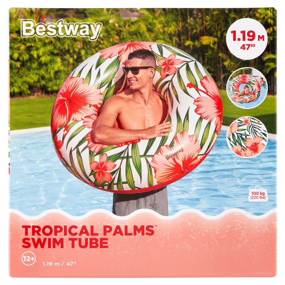 Bestway Tropical Palms Swim Tube 1.19 m