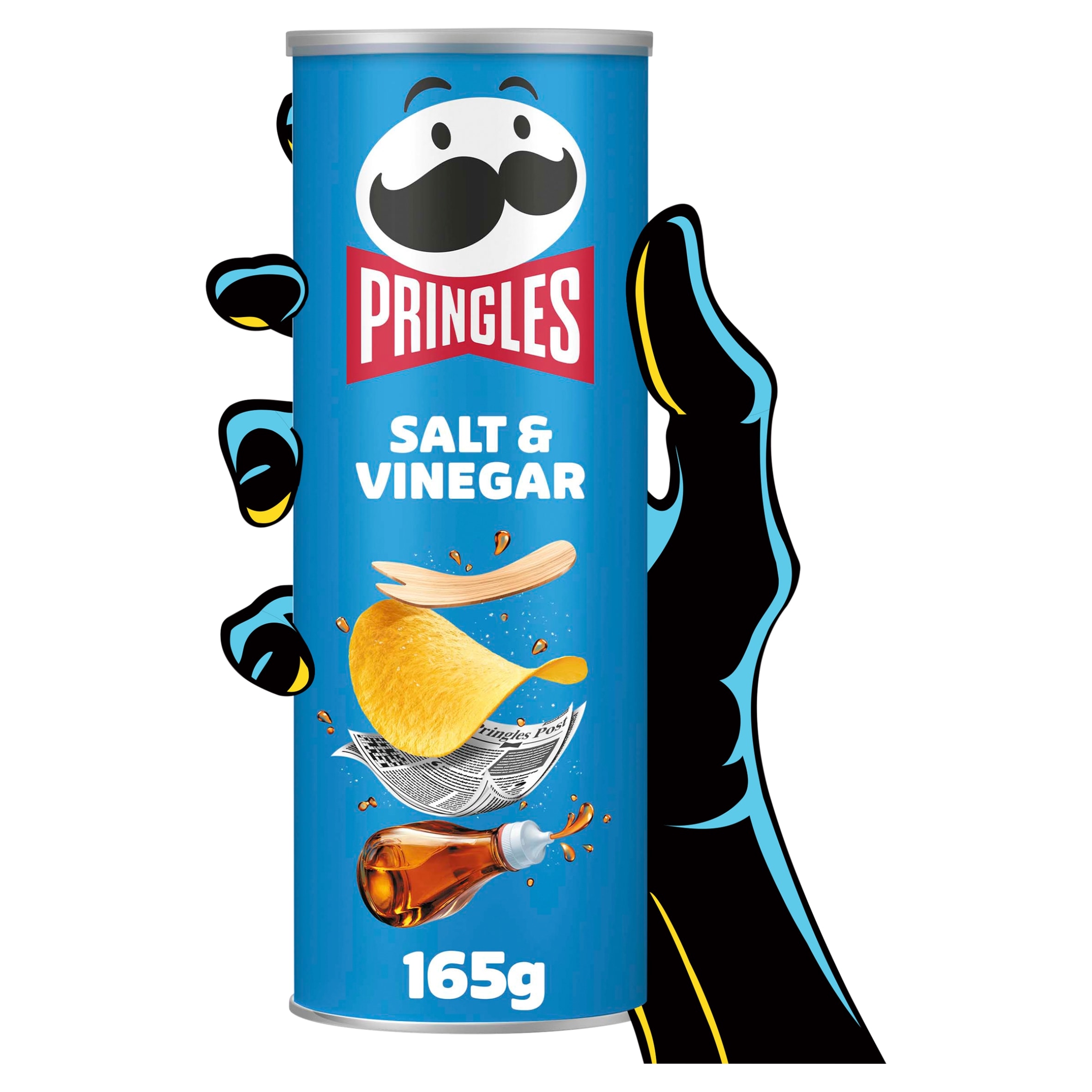 Pringles Salt & Vinegar Sharing Crisps 165g