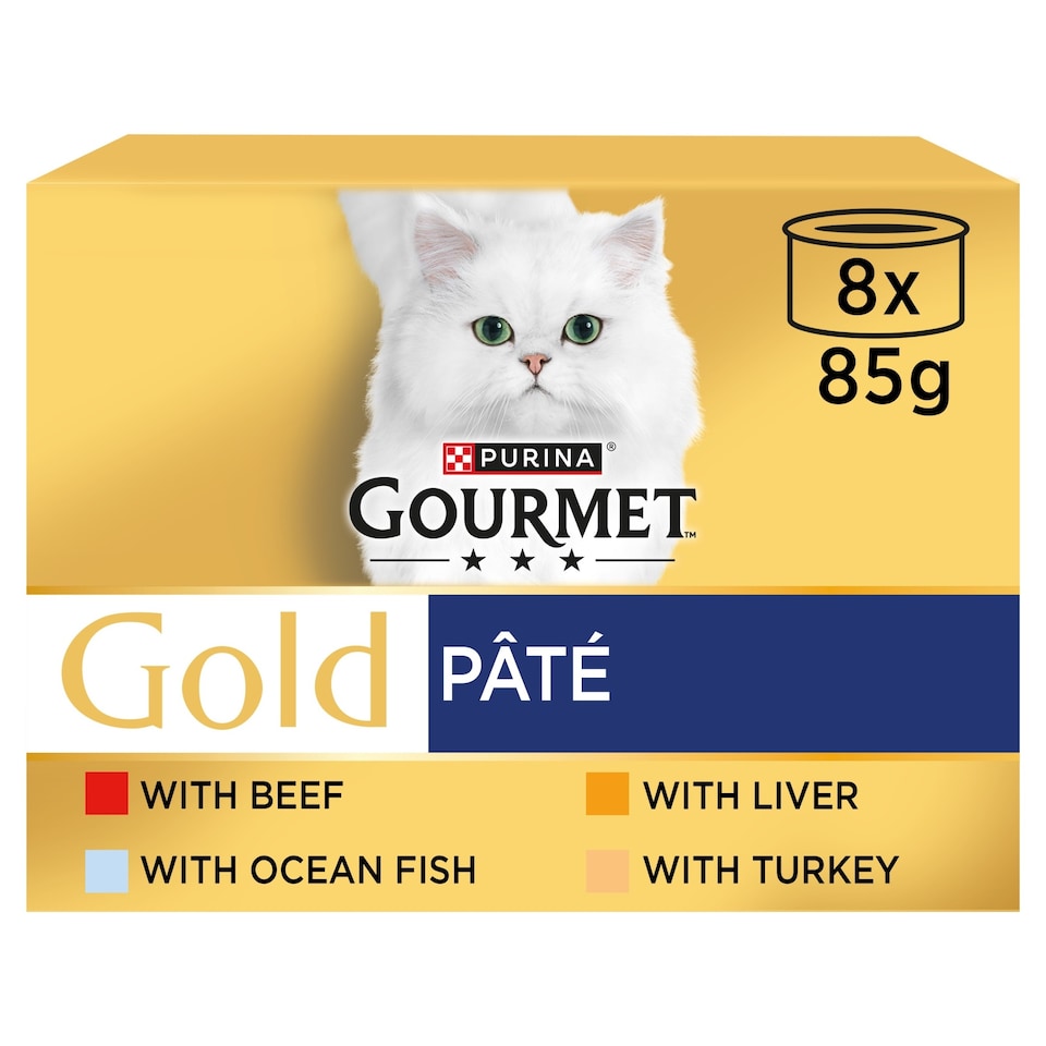 image 1 of GOURMET Gold Pate Recipes Wet Cat Food 8x85g