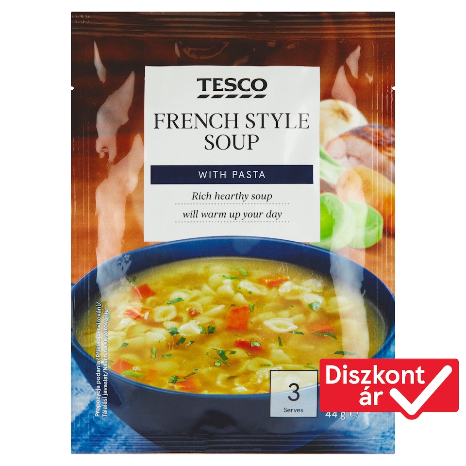 Tesco zöldségleves tésztával 44 g