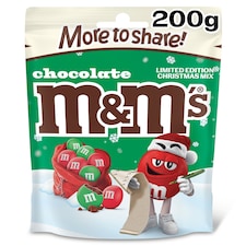M&M's Milk Chocolate Christmas Mix Limited Edition More To Share 200g