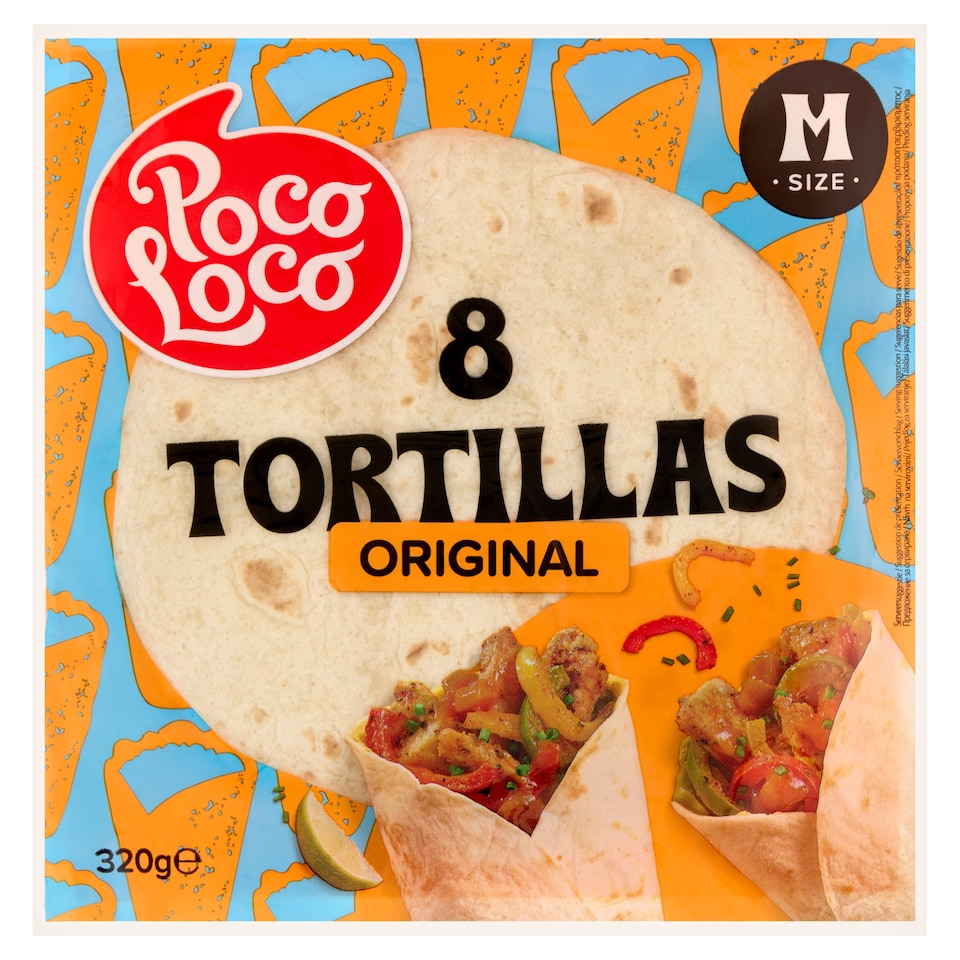 Poco Loco Original tortilla búzalisztből 8 db 320 g