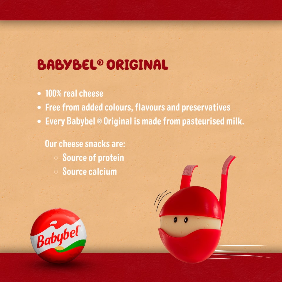 image 1 of Mini Babybel Original Cheese 6 Pack, 120 G