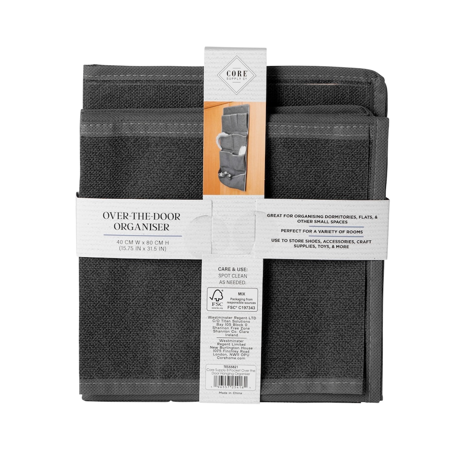 image 1 of Core Supply 8 Pocket Over the Door Organiser