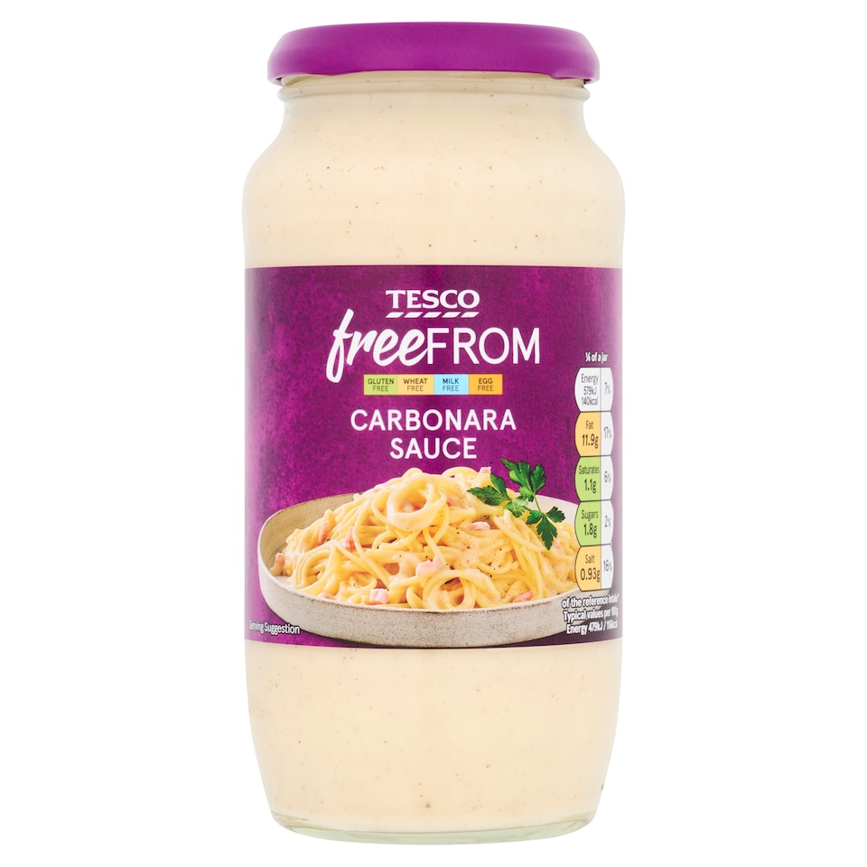 Tesco Free From Carbonara Sauce 485G