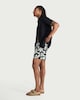 image 1 of F&F Textured Floral Print Swim Shorts in Black