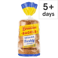 Brennans Pre-Sliced Sesame Bagels 450g