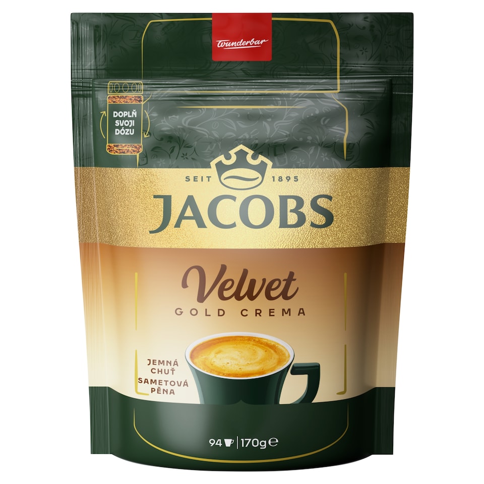 Jacobs Velvet Gold Crema rozpustná káva 170g