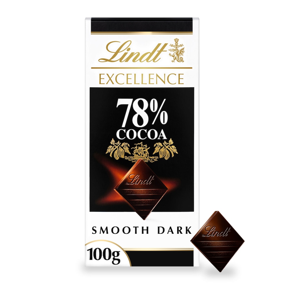 image 1 of Lindt Excellence Dark 78% Cocoa Chocolate Bar 100G