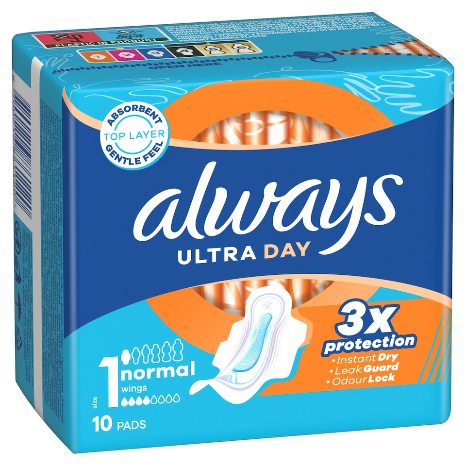 obrázok 1 z Always Ultra Day Normal hygienické vložky (veľkosť 1) vložky s krídelkami 10 ks]