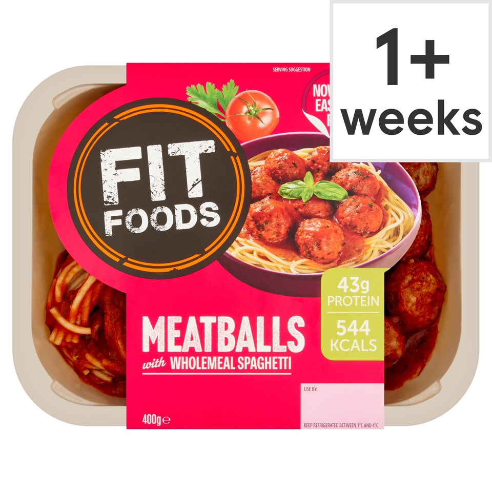 image 1 of Fit Foods Meatballs with Wholemeal Spaghetti 400g