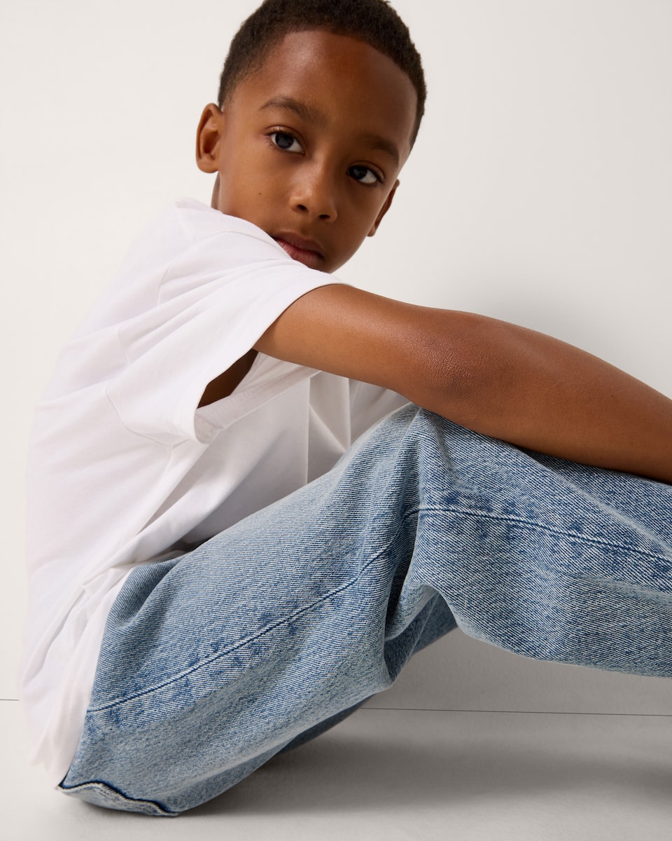 image 1 of F&F Boys Cotton Rich Jeans in Blue