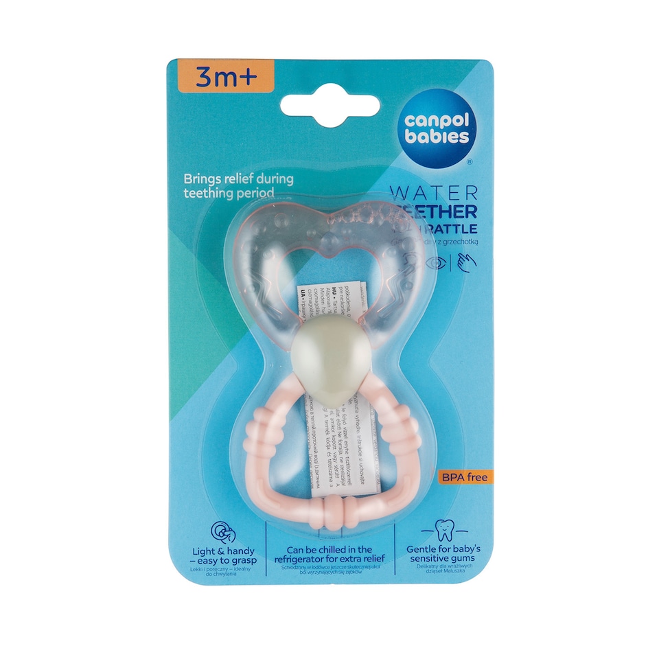 Canpol babies Cooling teether with rattle Magic wand pink