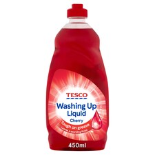 Tesco Red Cherry Washing Up Liquid 450 Ml