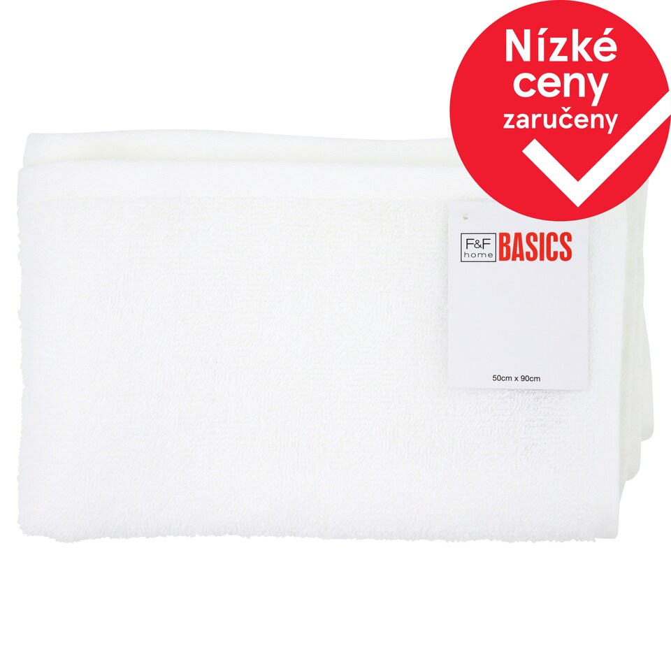 F&F Home Basics White Towel 50 cm x 90 cm