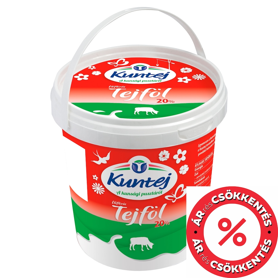 Kuntej Sour Cream with Live Culture 20% 800 g