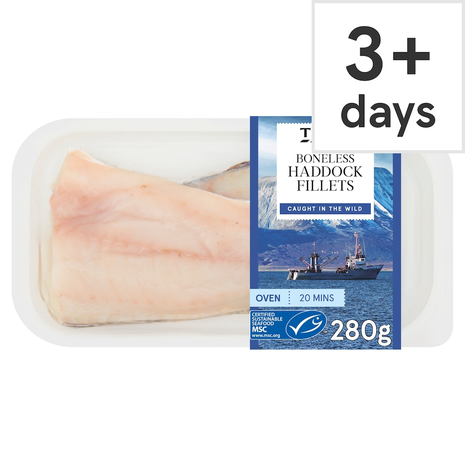 Tesco Boneless Haddock Fillets 280G