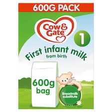 Cow & Gate 1 First Infant Baby Milk Formula Powder from Birth 600g