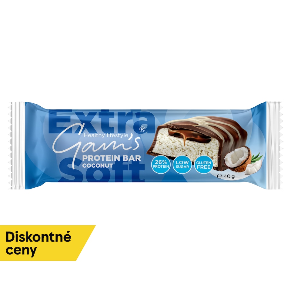 image 1 of Gam's Protein ExtraSoft Bar Coconut 40 g